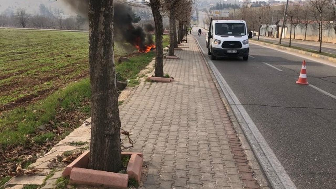 Gaziantep’te havayı kirleten asfalt çalışması 