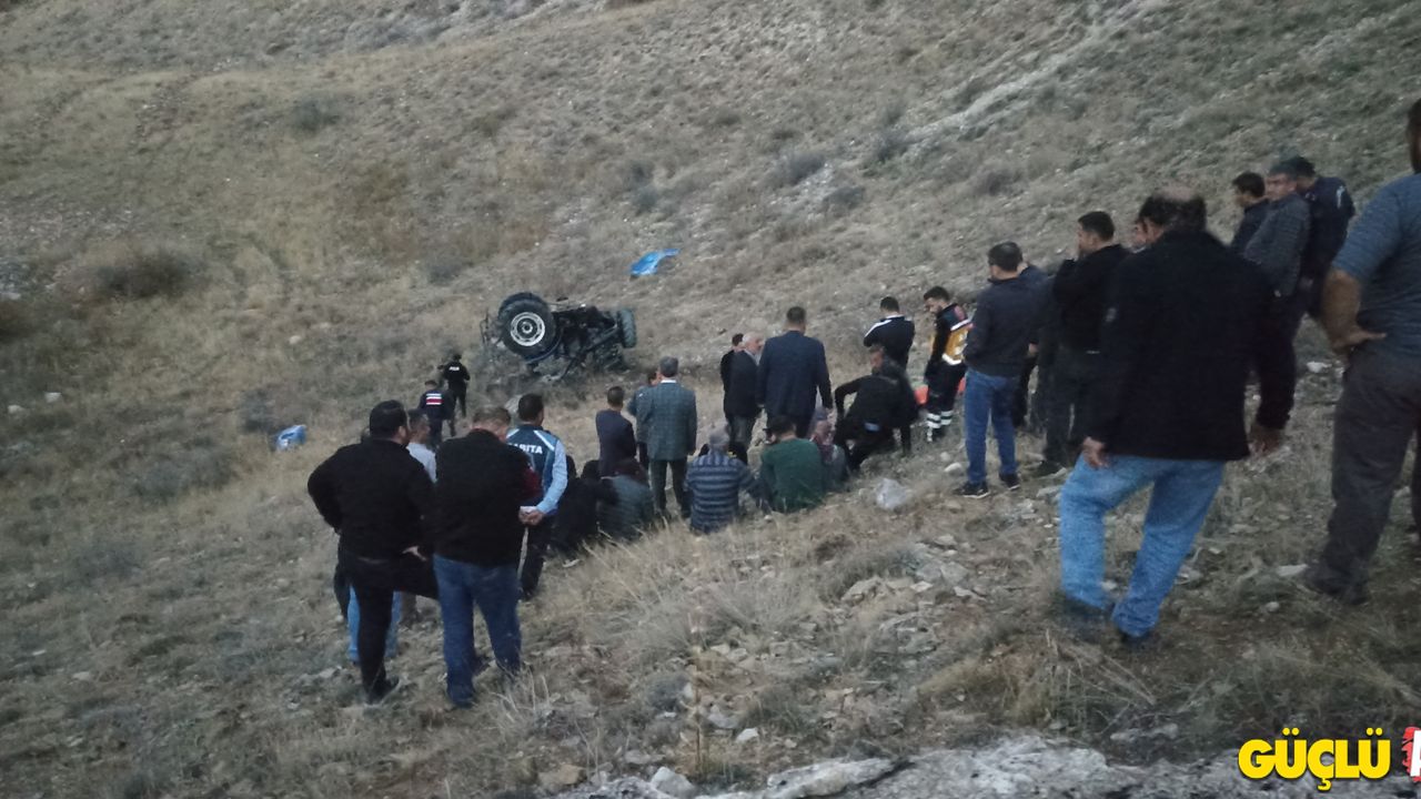 Sivas’ta traktör uçurumdan uçtu: 1 kişi öldü