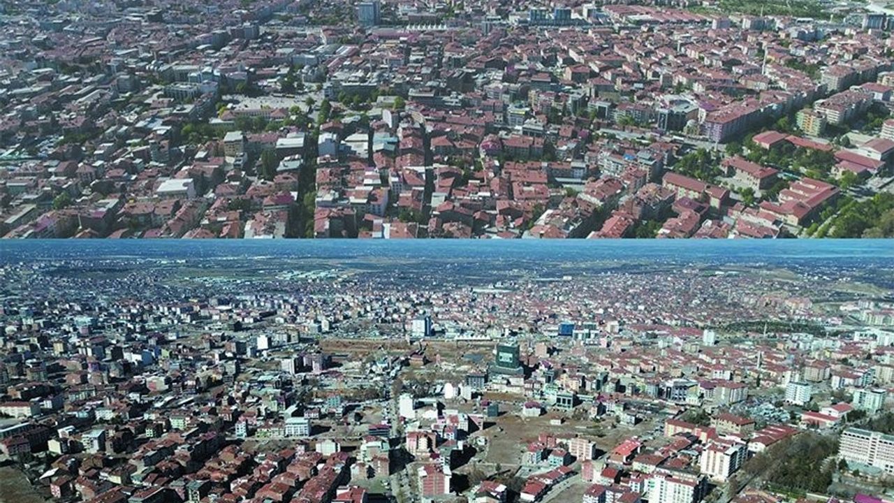 Malatya’da deprem öncesi ve sonrası çekilen görüntüler