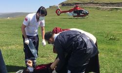 Helikopter ambulanslar yoğun çalışıyor