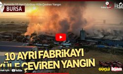 Bursa'da çıkan yangın 10 fabrikayı küle çevirdi