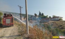 Bilecik’te kopan elektrik telleri yangına sebep oldu