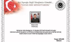 MSB: “Pençe-Kilit operasyonu bölgesinde 1 asker şehit oldu”