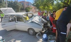 Direk ile araç arasında kaldı, bacağı koptu