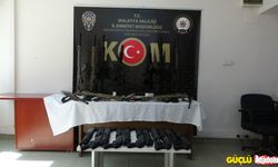 Malatya'da gümrük kaçağı makaron ve silahlar ele geçirildi