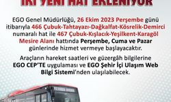 EGO'dan Çubuk'a iki yeni otobüs hattı müjdesi