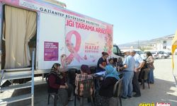 Gaziantep'te KETEM depremzedelere kanser taraması yaptı