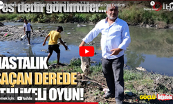 Adana'da çocukların tehlikeli kurbağa avı şok etti