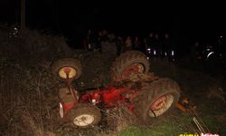 Çan’da traktör ters döndü 1 kişi yaralandı