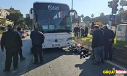 Otobüs motosiklete çarptı: 1 Ölü