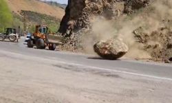 Tunceli-Pülümür-Erzincan karayolu kaya düşmesi