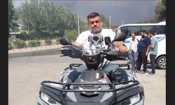 İzmir'deki orman yangınına ATV ile yardım götürdü