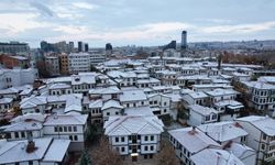 Ankara'daki beyaz örtü havadan görüntülendi!