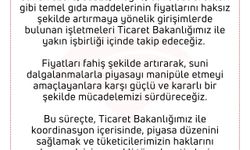 "Piyasayı manipüle edenlere karşı mücadelemizi sürdüreceğiz"