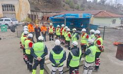 Kütahya'da madencilere deprem eğitimi veriliyor