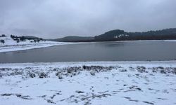 Buldan Yayla Gölü beyaza büründü!