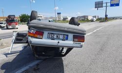 Balıkesir'in Gönen ilçesinde araç takla attı!