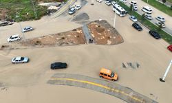 Malatya'da şiddetli yağış trafiği vurdu!