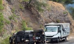 Marmaris’te trafik kazası: Otomobil takla attı!