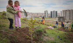 Keçiören’de minik eller fidan dikti