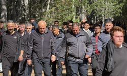 Kızılcahamam’da yürüyen gençler 19 mayıs ruhunu yaşattı