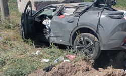 Kontrolden çıkan araç şarampole yuvarlandı!