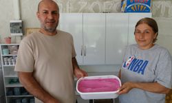 Malatya'nın mor reyhanı bu kez dondurma oldu!