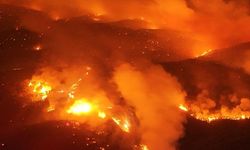 Bursa yangınına çiftçilerin desteği helikopterden görüntülendi
