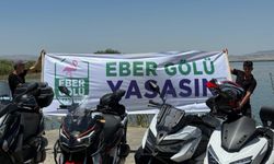 Eber Gölü için toplanan motosikletli doğaseverler, acil önlem istedi!