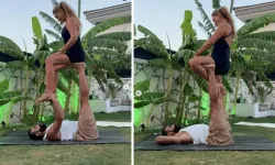 Pınar Altuğ’un yoga pozu sosyal medyayı salladı