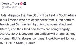 Trump G20 Zirvesi’ne sert çıktı: “Güney Afrika’da yapılması tam bir rezalet”