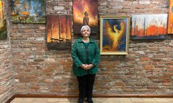 Eskişehir'de yangınların ardında kalan izler tuvale yansıdı