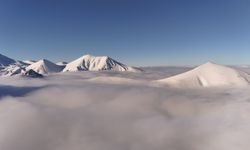 Dünyanın en uzun pistlerinden Palandöken sisle kaplandı
