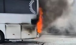 Gaziantep'te yolcu otobüsünde korkutan yangın!
