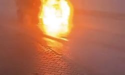 Adıyaman'da seyir halindeki araç alev aldı