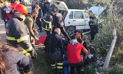 Hatay’da otomobil bahçeye uçtu: 3 yaralı