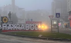 Hayrabolu’da yoğun sis görüş mesafesini 25 metre düşürdü
