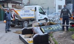 Kartepe sanayi bölgesinde 125 ton atık temizlendi