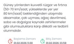 Meteoroloji Denizli için kuvvetli rüzgar uyarısı yaptı