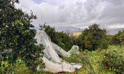 Finike’de hortum seraları yerle bir etti