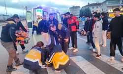 Sincan’da motokurye kazası: Işıklarda yere savruldu