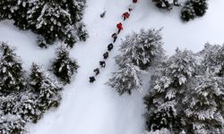 Gümüşhane’de Alpleri aratmayan kar yürüyüşü