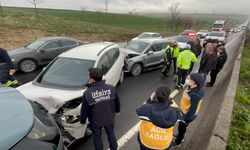 Çorlu Çevre Yolu’nda 4 araçlı zincirleme kaza