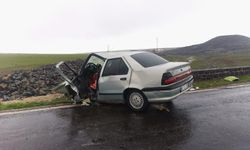 Köprü duvarına çarpan araçta 5 kişi yaralandı