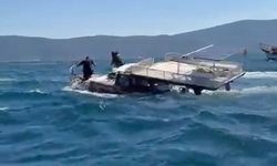 Güllük Körfezi’nde amatör balıkçı teknesi battı: 3 kişi son anda kurtarıldı