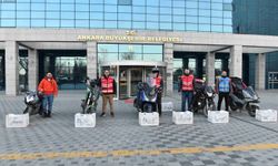 Ankara’da motokuryelerle iftarlık kumanya dağıtımı
