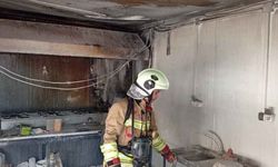 Hatay’da bir iş yeri alev alev yandı