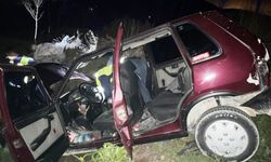 Emet'te direksiyon hâkimiyetini kaybeden sürücü şarampole uçtu