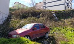 İnegöl’de freni boşalan otomobil şarampole uçtu