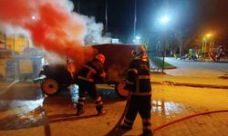 Bilecik’te seyir halindeki araç alev aldı